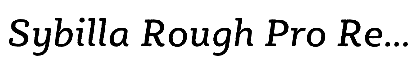 Sybilla Rough Pro Regular Italic